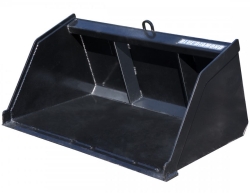 snow and mulch bucket for mini skid steers | blue diamond