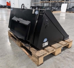 44" mini skid steer bucket 20" high back | blue diamond attachments