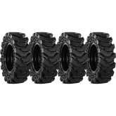 set of 4 30x10-16 (10x16.5) heavy duty solid dura-flex skid steer tires with 8x8 rim