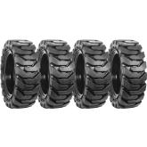 set of 4 33x12-20 (12x16.5) solid dura-flex skid steer tires with 8x8 rim
