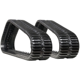 set of 2 16" heavy duty multi-bar pattern rubber track (400x86bx53)