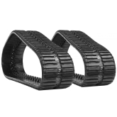set of 2 16" heavy duty multi-bar pattern rubber track (400x86bx50)
