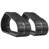 set of 2 18" heavy duty multi-bar pattern rubber track (450x86bx55)