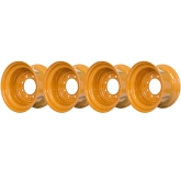 set of 4 titan wheels 16.5x9.75 - 6 3/4" offset 8x8 bolt case tan