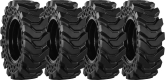 set of 4 30x10-16 (10x16.5) solid dura-flex skid steer tires with 8x8 rim