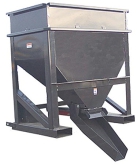 telehandler fork mounted concrete hopper | haugen