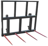 telehandler square high back bale spears | haugen