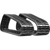 set of 2 18" heavy duty multi-bar pattern rubber track (457x101.6x50) steel cord track