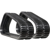 set of 2 15" heavy duty multi-bar pattern rubber track (380x86bx52)