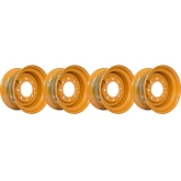 set of 4 titan wheels 16.5x8.25 - 4 3/8" offset 8x8 bolt case tan