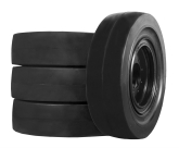 skid steer tires solid smooth dura-flex with wheel and tire assembly