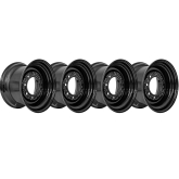 set of 4 titan wheels 17.5x10.5 - 7 1/2" offset 8x8 bolt black