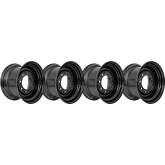 set of 4 titan wheels 16.5x9.75 - 7 1/4" offset 8x8 bolt black