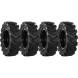 set of 4 30x10-16 (10x16.5) solid dura-flex skid steer tires with 8x8 rim
