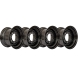 set of 4 titan wheels 17.5x10.5 - 7 1/2" offset 8x8 bolt black