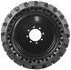 set of 4 33x12-20 (12x16.5) solid dura-flex skid steer tires with 8x8 rim