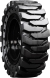 set of 4 33x12-20 (12-16.5) traxter heavy duty solid rubber skid steer tires - 8 on 10.75" bolt rim