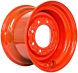 set of 4 titan wheels 16.5x8.25 - 4 3/8" offset 8x8 bolt - orange