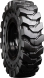 set of 4 33x9-16 (12-16.5) traxter heavy duty solid rubber skid steer tires - 8x8 bolt rim