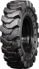 set of 4 33x9-16 (12-16.5) traxter heavy duty solid rubber skid steer tires - 8x8 bolt rim