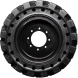 set of 4 30x9-16 (10-16.5) traxter heavy duty solid rubber skid steer tires - 8x8 bolt rim