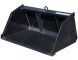 snow and mulch bucket for mini skid steers | blue diamond