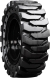 set of 4 33x12-20 (12x16.5) solid dura-flex skid steer tires with 8x8 rim