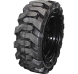set of 4 33x12-20 (12x16.5) extreme duty vertex solid rubber skid steer tires - 8x8 bolt rim