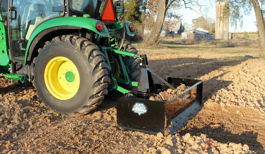 box blade on a tractor