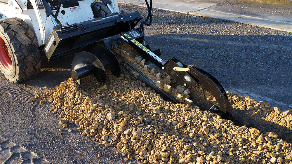 Operating a trencher