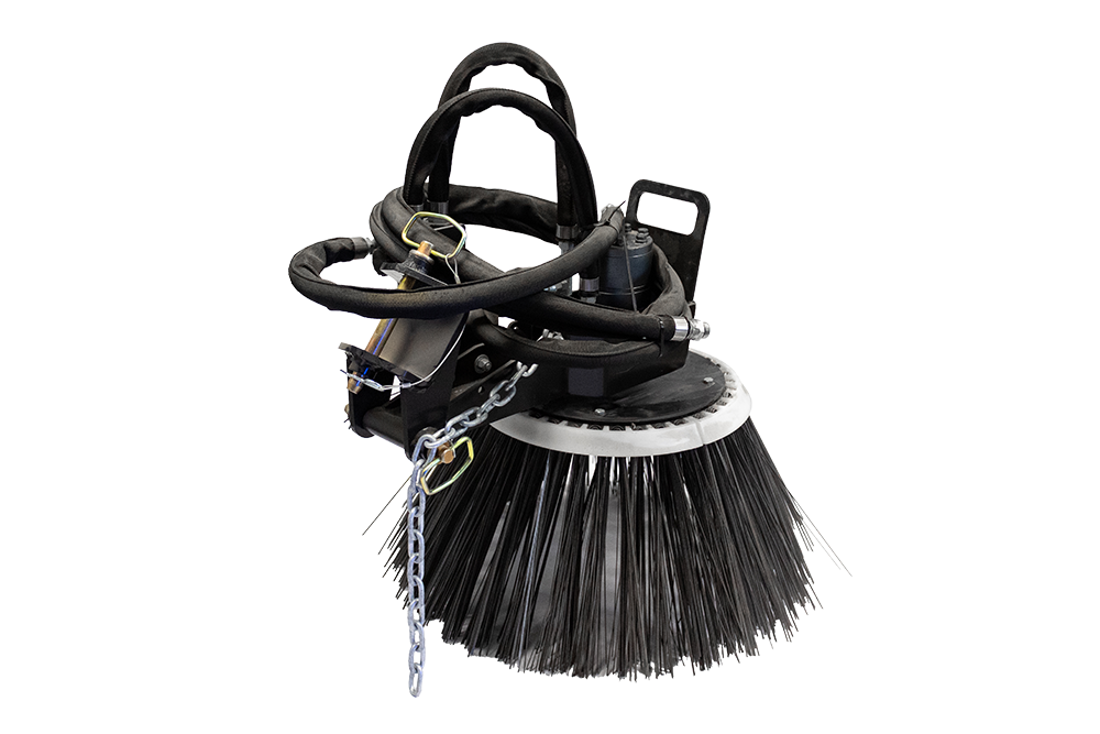 broom, pickup series, gutter brush w/ shut off valve (1" round motor shaft)