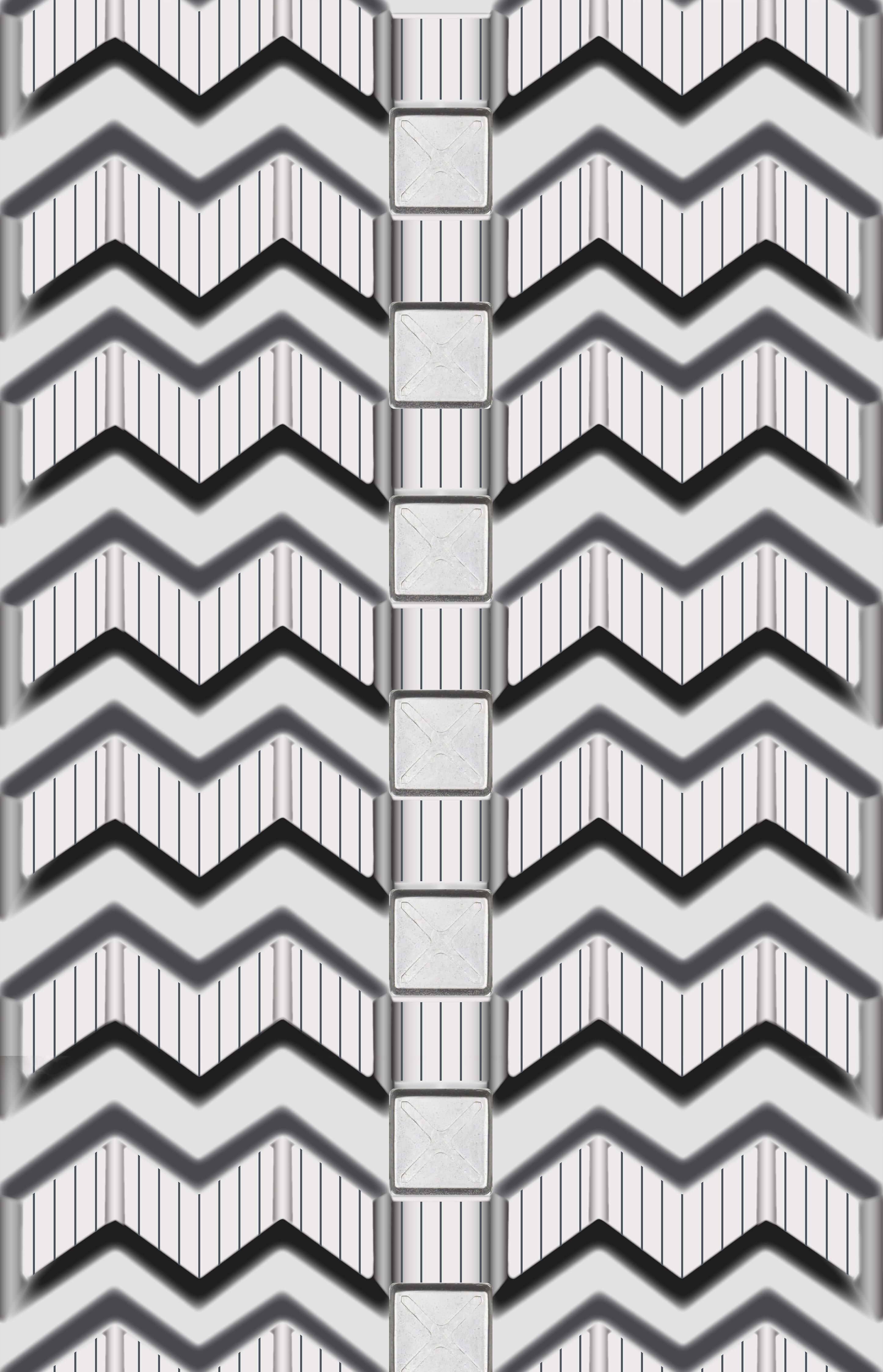 bobcat t200 set of 2 13" heavy duty sawtooth tread rubber tracks (320x86bx52)