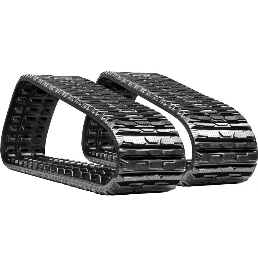set of 2 18" heavy duty multi-bar pattern rubber track (457x101.6x51) steel cord track c series