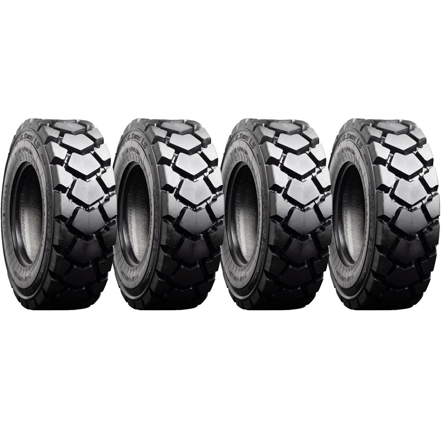 set of 4 12x16.5 14-ply primo l-5 skid steer heavy duty tires