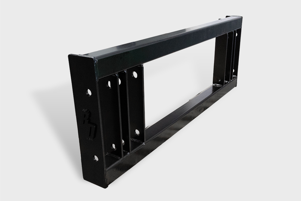 adjustable sod roller main frame with skid steer mount