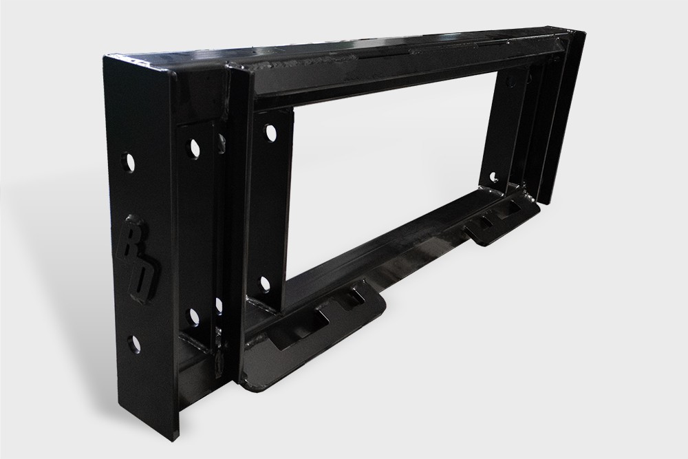 adjustable sod roller main frame with skid steer mount