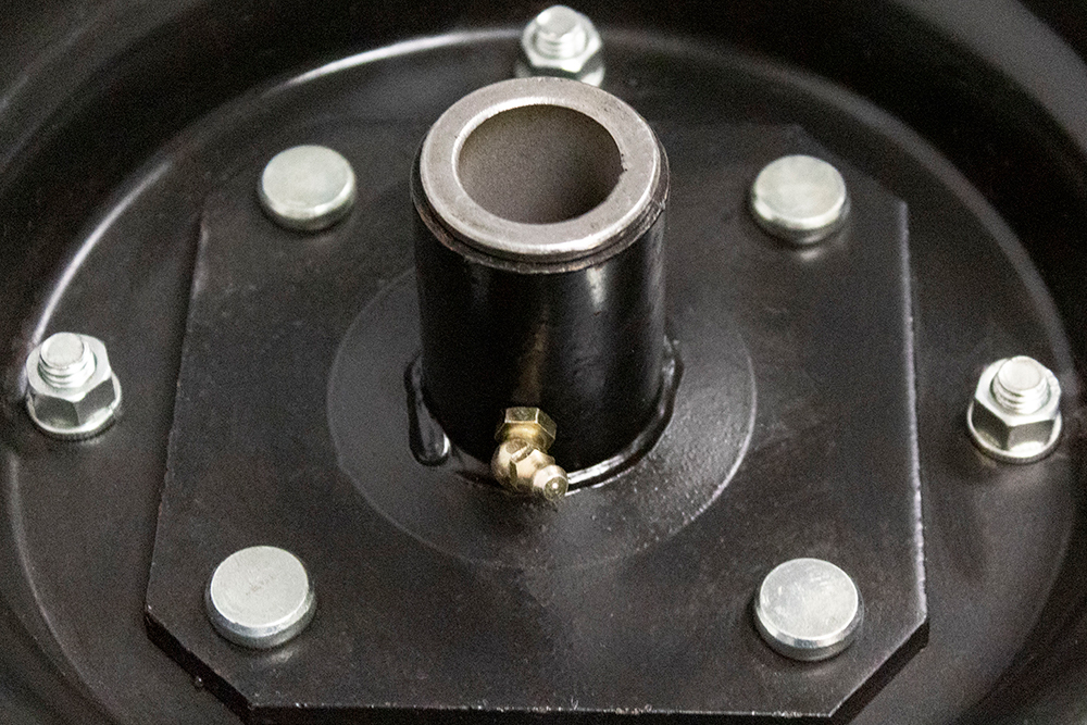 brush cutter 84" dual motor series solid rubber tire with hub assembly