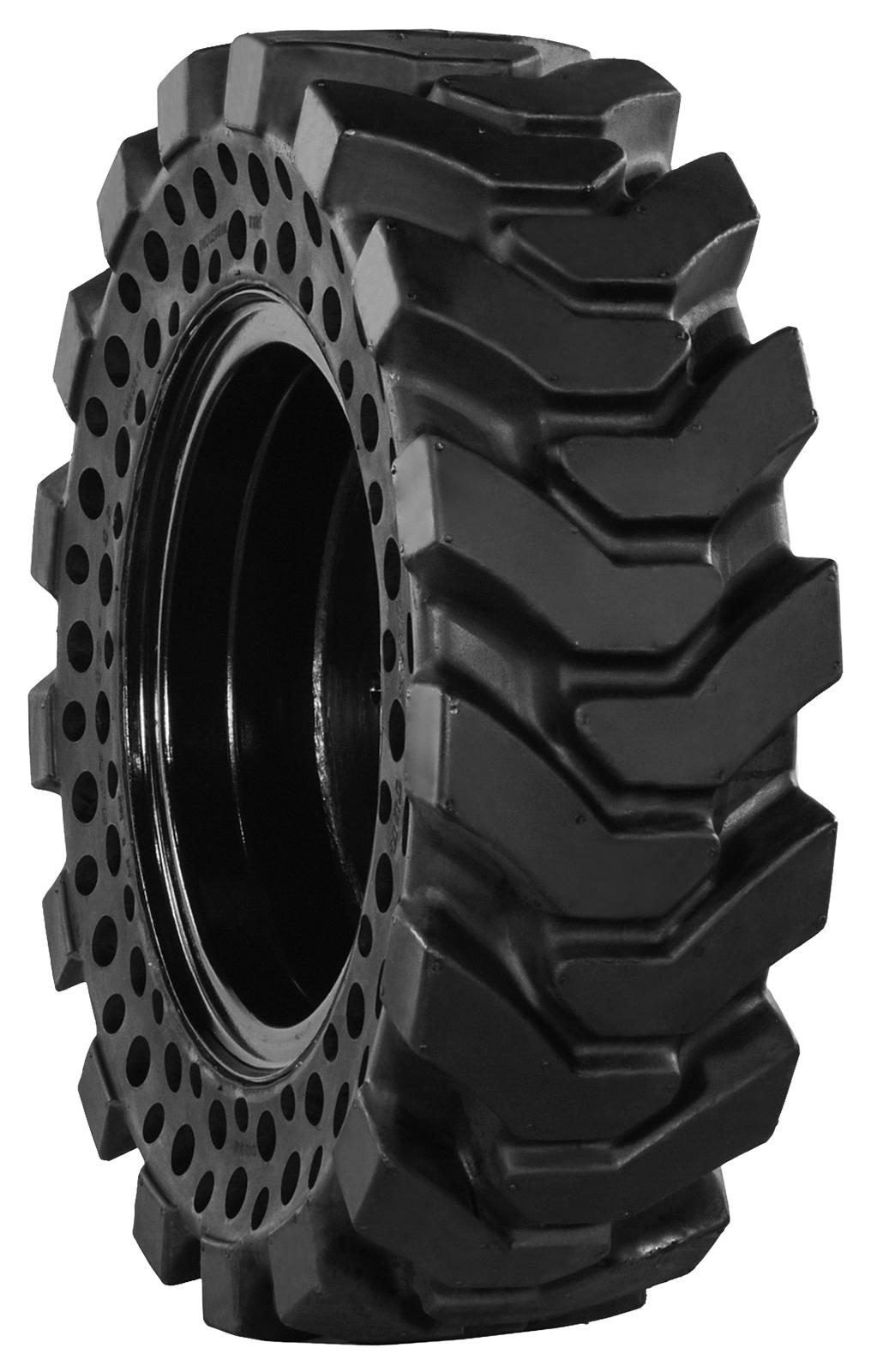 set of 4 30x10-16 (10x16.5) heavy duty solid dura-flex skid steer tires with 8x8 rim