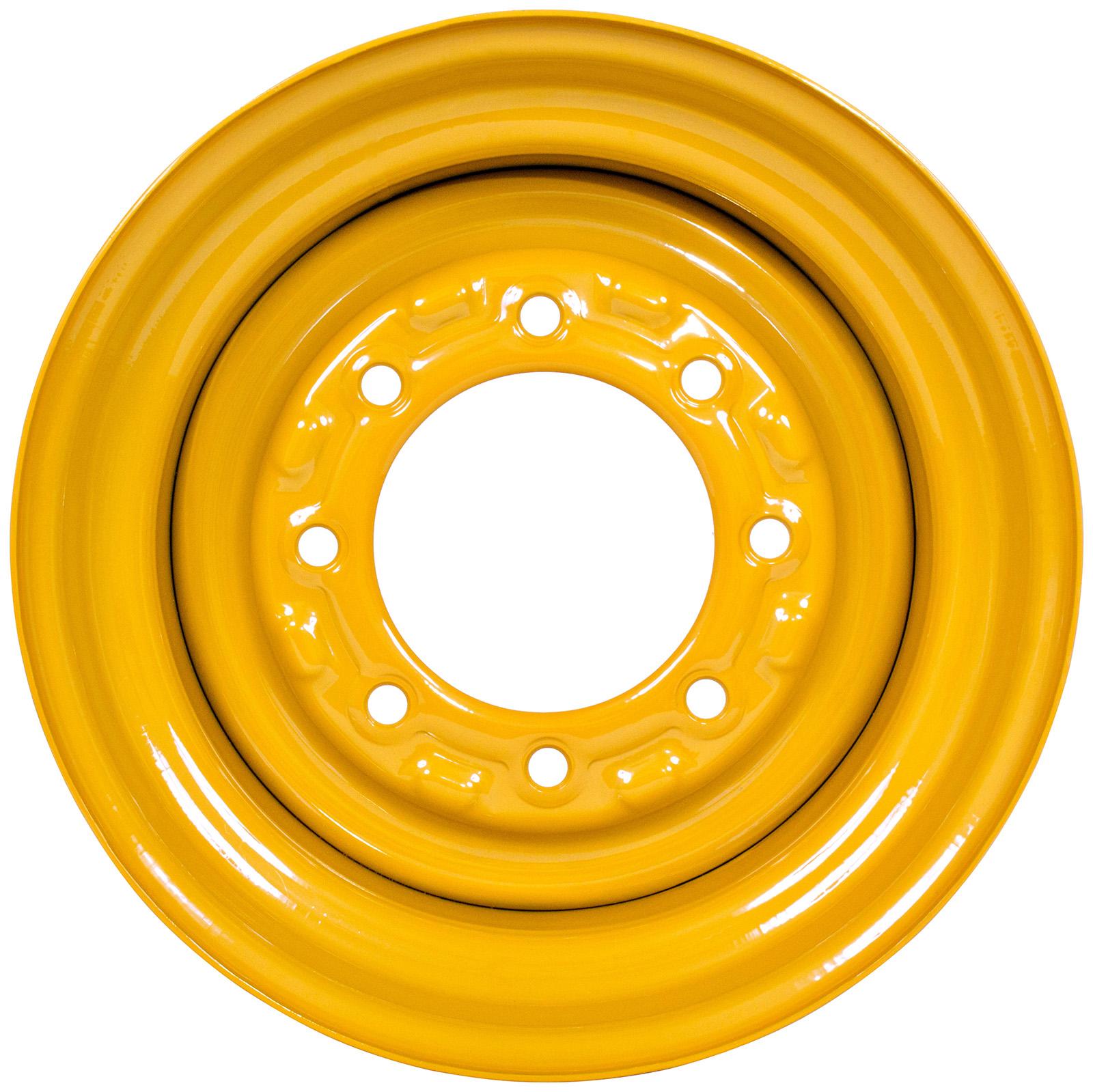 set of 4 titan wheels 17.5x10.5 - 7 1/2" offset 8x8 bolt yellow