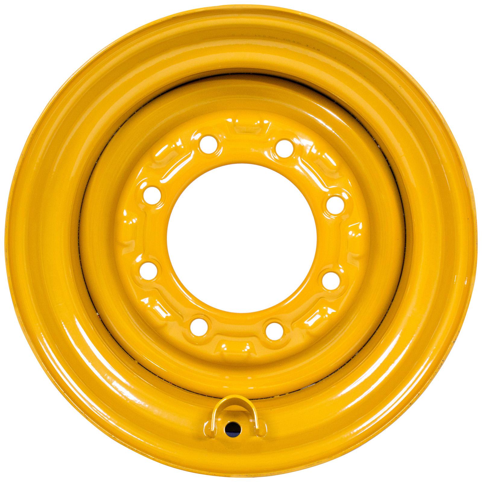 set of 4 titan wheels 16.5x8.25 - 4 3/8" offset 8x8 bolt john deere yellow