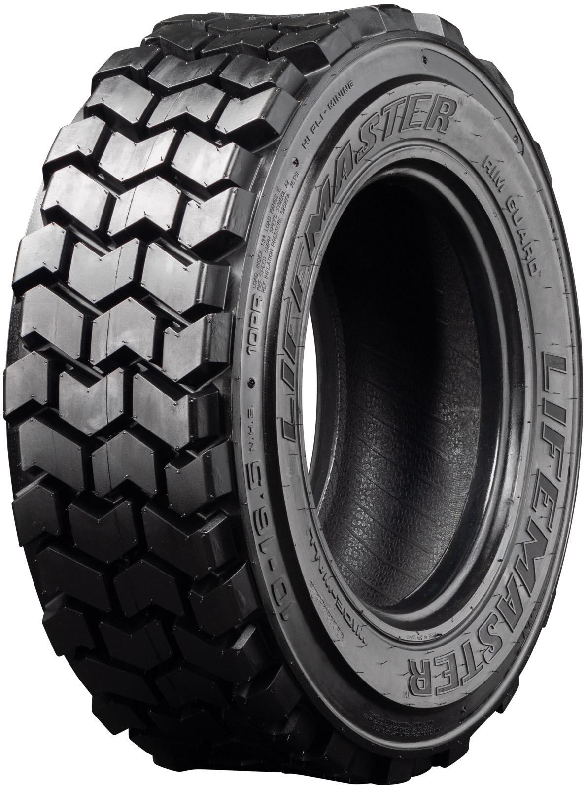set of 4 10x16.5 10-ply lifemaster skid steer extreme duty tires
