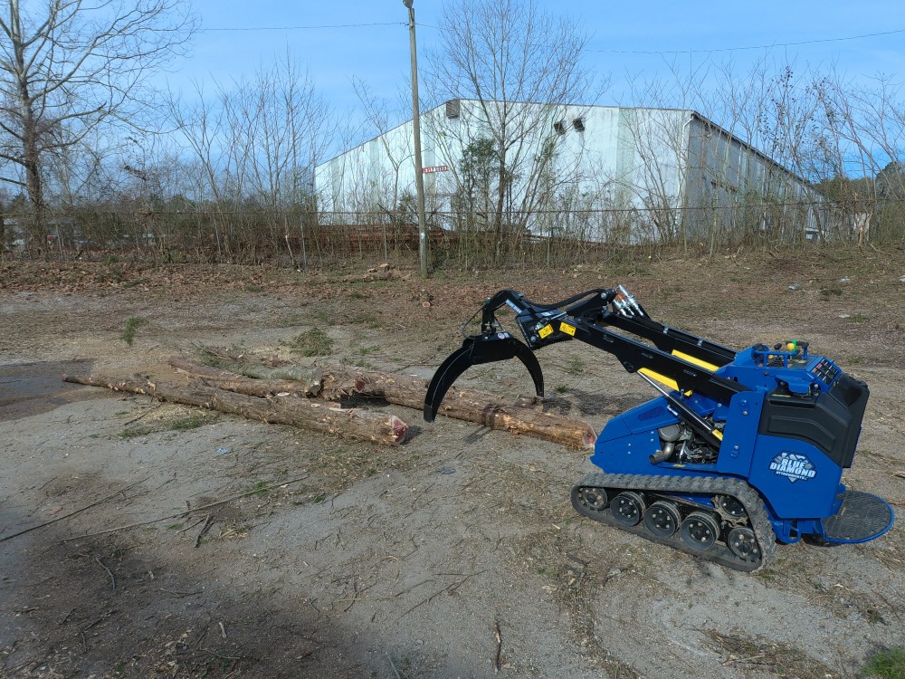 mini skid steer log grapple | blue diamond