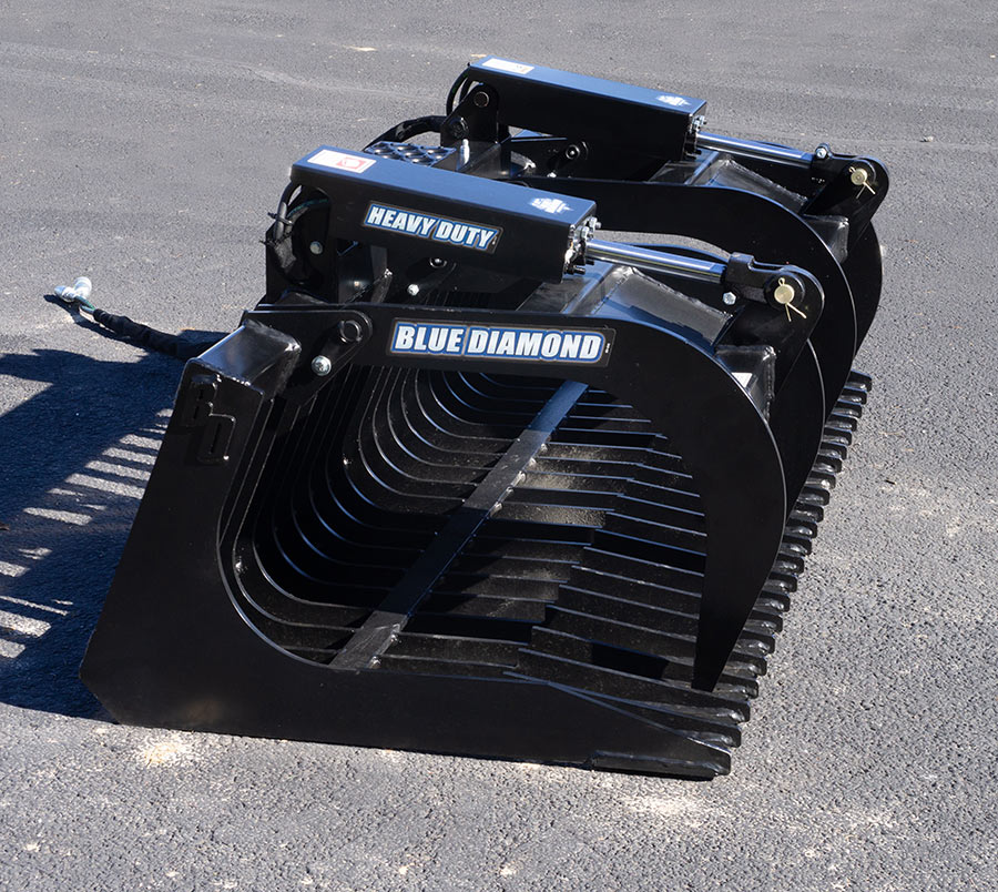 rock grapple bucket - heavy duty | blue diamond