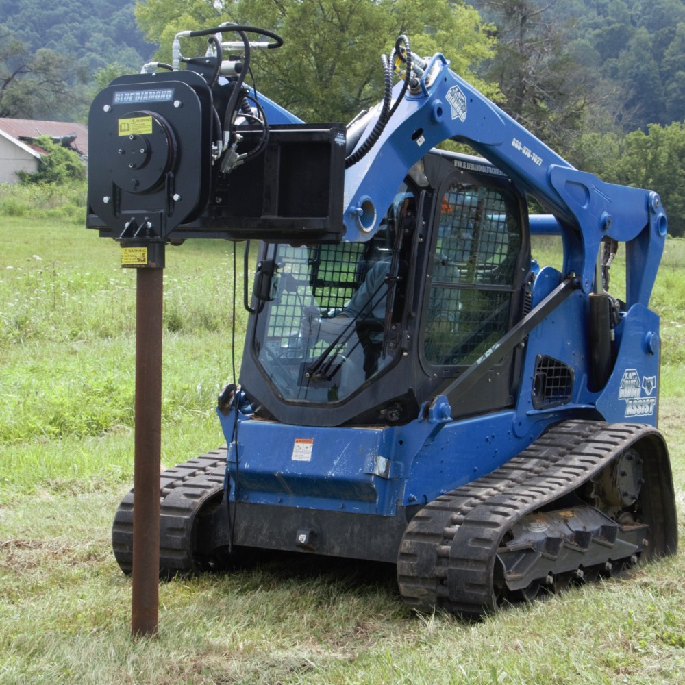 vibratory post driver - skid steer | blue diamond