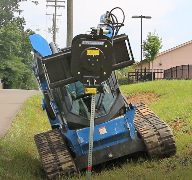 Blue Diamond Post Driver for Skid Steers or Mini Excavators