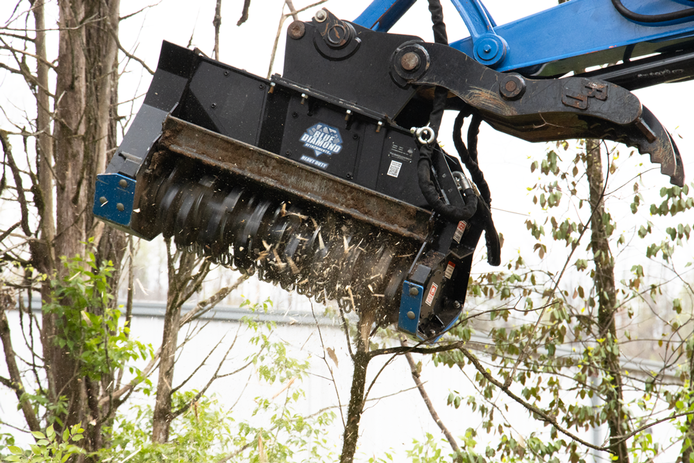 excavator drum mulcher - heavy duty | blue diamond