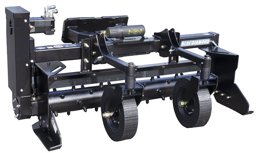mini skid steer heavy duty power rake | blue diamond