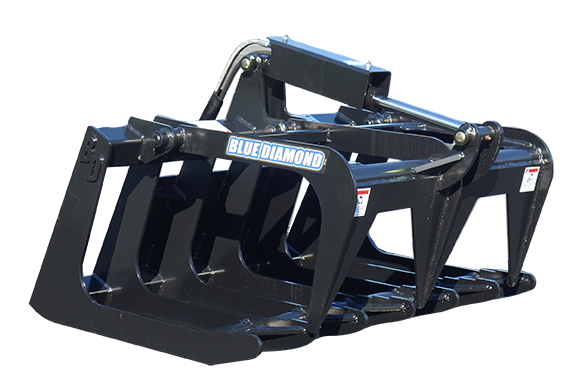 mini skid steer root grapple | blue diamond