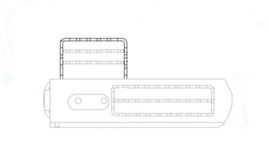 cold planer weldment step for rear of mount c shape (requires 2 of 260951)