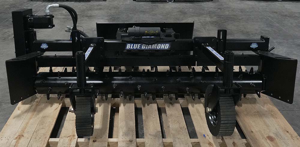 demo unit - 84" blue diamond severe duty power rake 16-26 gpm